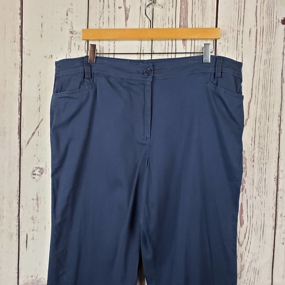 White Stag Pants - White Stag Casual Pants Womens Size 16 Flat Front Straight Leg Stretch Blue